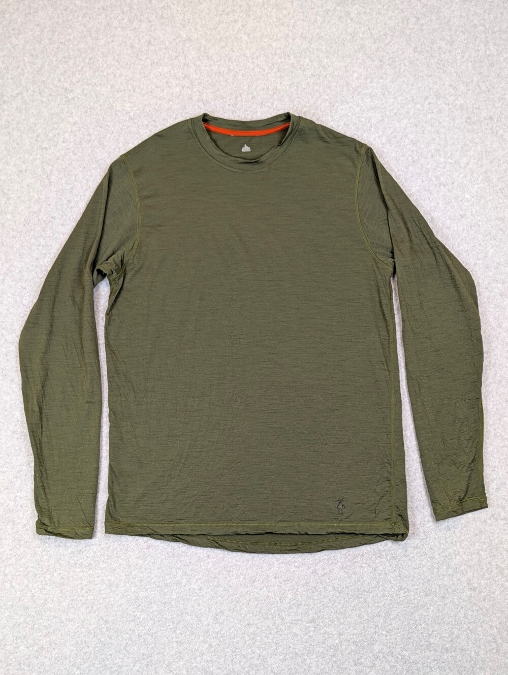 Smartwool 100% Merino Wool Base Layer Men's Large Olive Green Hiking Performance